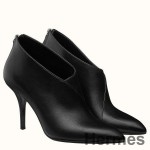Hermes Virginia Ankle Boot In Black Leather