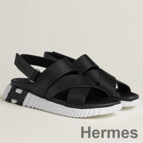 Hemes Women's Electric Sandals in Black Leather