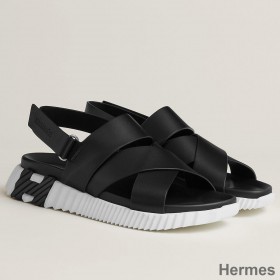Hemes Women's Electric Sandals in Black Leather