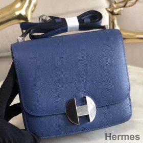 Hermes 2002 20cm Bag In Blue Brighton Evercolor Calfskin