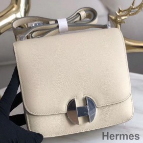 Hermes 2002 20cm Bag In Craie Evercolor Calfskin