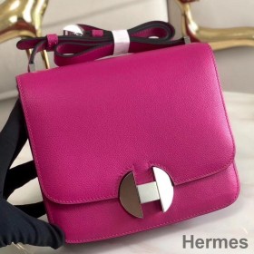 Hermes 2002 20cm Bag In Rose Purple Evercolor Calfskin