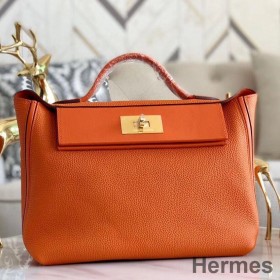 Hermes 24/24 29 Bag In Pink Clemence Calfskin