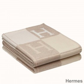 Hermes Beige Avalon III Throw Blanket