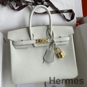 Hermes Birkin 25 Retourne Handmade Bag In Beton Swift Calfskin
