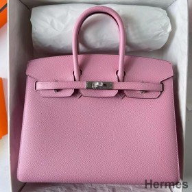 Hermes Birkin 25 Sellier Handmade Bag In Rose Confetti Epsom Calfskin