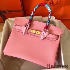 Hermes Birkin 30 Handmade Bag In Pink Epsom Leather