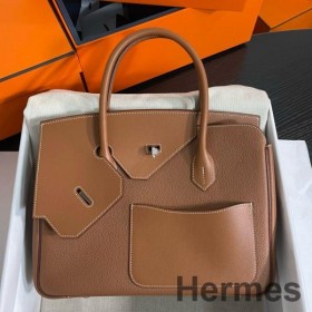 Hermes Birkin 30 en Desordre Bag in Gold Swift and Clemence Leather