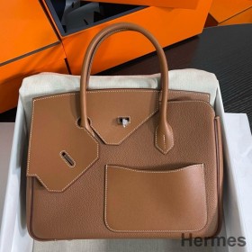 Hermes Birkin 30 en Desordre Bag in Gold Swift and Clemence Leather