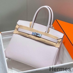 Hermes Birkin 30cm Bag In Mauve Pale Clemence Leather PHW