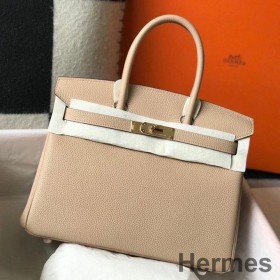 Hermes Birkin 35cm Bag In Trench Clemence Leather GHW