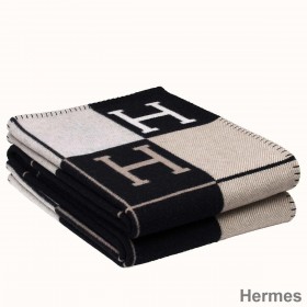 Hermes Black Avalon III Throw Blanket