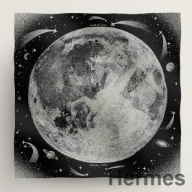 Hermes Black Clair de Lune Shawl 140