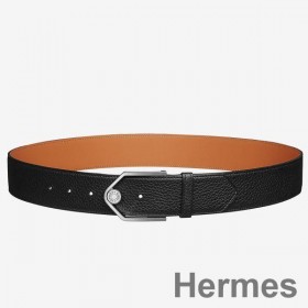Hermes Black Licol 40 MM Reversible Leather Belt
