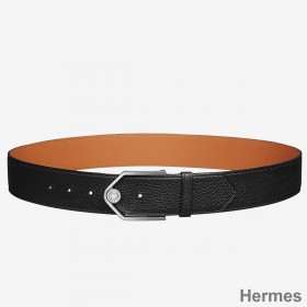 Hermes Black Licol 40 MM Reversible Leather Belt