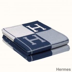 Hermes Blue Avalon III Throw Blanket
