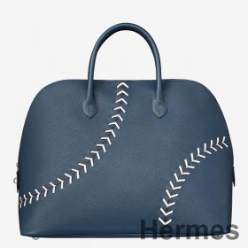 Hermes Blue Malte Bolide 1923 45 Baseball Bag