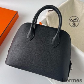 Hermes Bolide 1923 25 Handmade Bag In Black Evercolor Calfskin