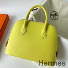Hermes Bolide 1923 25 Handmade Bag In Lime Epsom Calfskin