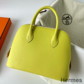 Hermes Bolide 1923 25 Handmade Bag In Lime Epsom Calfskin