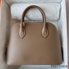 Hermes Bolide 1923 25 Handmade Bag In Taupe Epsom Calfskin