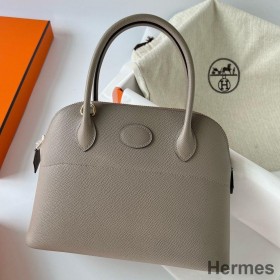Hermes Bolide 1923 27 Handmade Bag In Gris Asphalt Epsom Calfskin