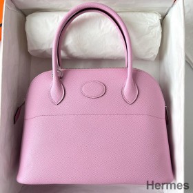 Hermes Bolide 1923 27 Handmade Bag In Mauve Sylvestre Epsom Calfskin
