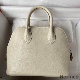 Hermes Bolide 1923 Mini Handmade Bag In Craie Chevre Mysore Leather