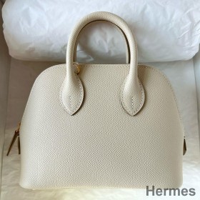 Hermes Bolide 1923 Mini Handmade Bag In Craie Epsom Calfskin