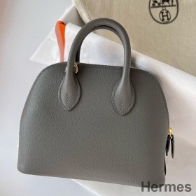 Hermes Bolide 1923 Mini Handmade Bag In Gris Meyer Evercolor Calfskin