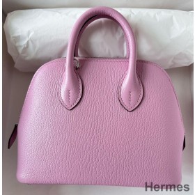 Hermes Bolide 1923 Mini Handmade Bag In Mauve Sylvestre Chevre Mysore Leather