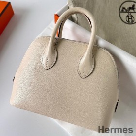 Hermes Bolide 1923 Mini Handmade Bag In Nata Chevre Mysore Leather