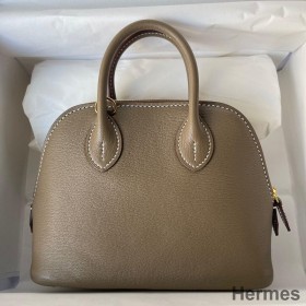 Hermes Bolide 1923 Mini Handmade Bag In Taupe Chevre Mysore Leather
