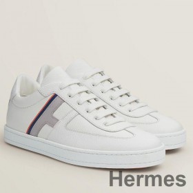 Hermes Boomerang Sneakers In Multicolore White Leather