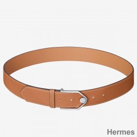 Hermes Brown Licol 40 MM Reversible Leather Belt