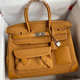 Hermes Cargo Birkin 35cm Limited - edition Bag In Sesame Canvas