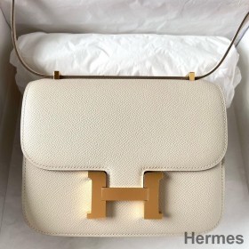 Hermes Constance 1 - 18 Mirror Bag In Nata Epsom Calfskin