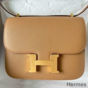 Hermes Constance 18 Handmade Bag In Chai Epsom Calfskin
