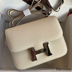Hermes Constance 18 Handmade Bag In Craie Epsom Calfskin