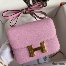 Hermes Constance 18 Handmade Bag In Mauve Sylvestre Epsom Calfskin