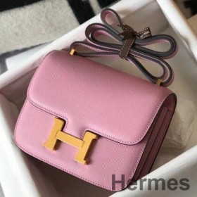 Hermes Constance 18 Handmade Bag In Mauve Sylvestre Epsom Leather