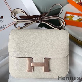 Hermes Constance 18 Handmade Bag In Nata Chevre Mysore Leather