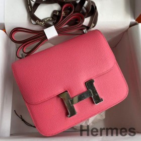 Hermes Constance 18 Handmade Bag In Rose Lipstick Epsom Calfskin