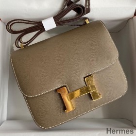 Hermes Constance 18 Handmade Bag In Tanpe Epsom Calfskin