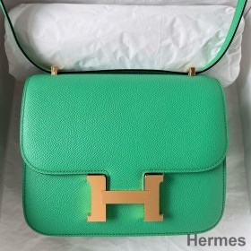 Hermes Constance 18 Handmade Bag In Vert Comics Epsom Calfskin