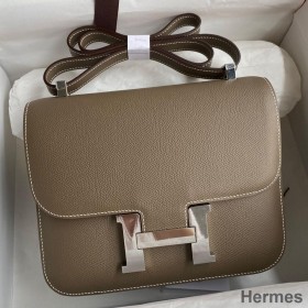 Hermes Constance 24 Handmade Bag In Taupe Epsom Calfskin