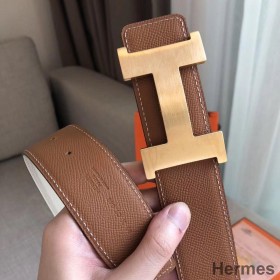 Hermes Constance 2 Belt Buckle & Brown/White Epsom 42MM Strap