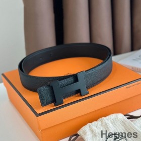 Hermes Constance Reversible Belt 32MM in Epsom Leather with Black Buckle