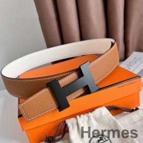 Hermes Constance Reversible Belt 38MM in Epsom Leather with Black Buckle
