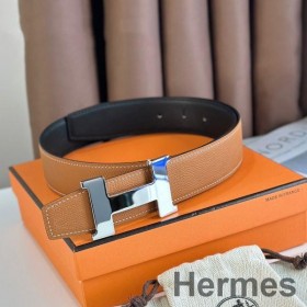 Hermes Constance Reversible Belt 38MM in Gold Epsom Calfskin